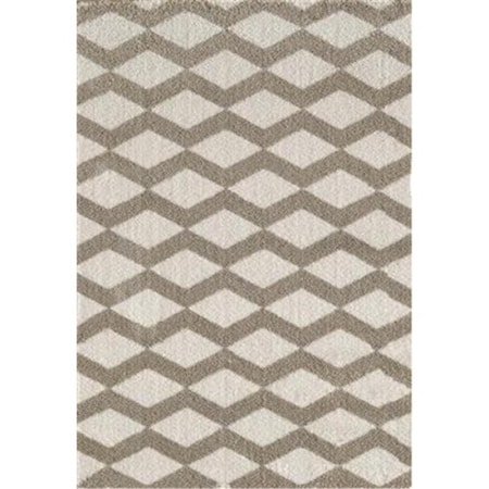 Silky Shag Rectangular Rug- White - 6 Ft. 7 In. X 9 Ft. 6 In.